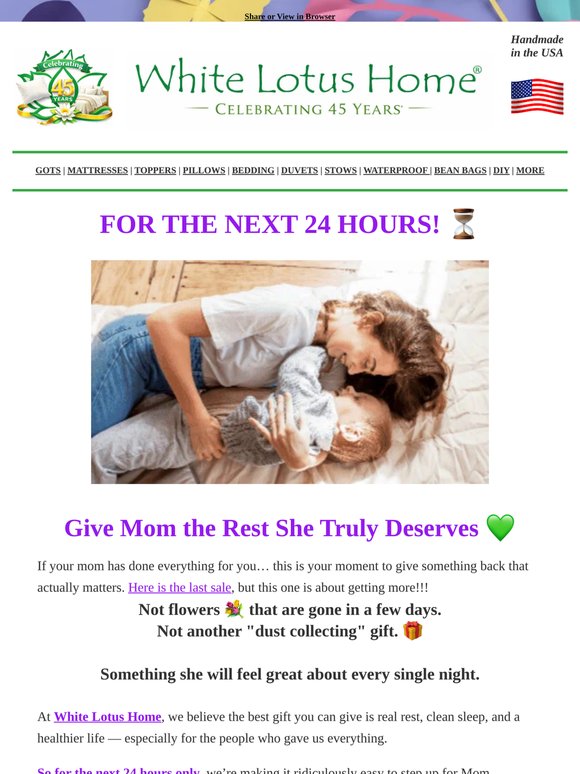 Final Hours 💜 A Gift for Mom—Free Travel Pillow