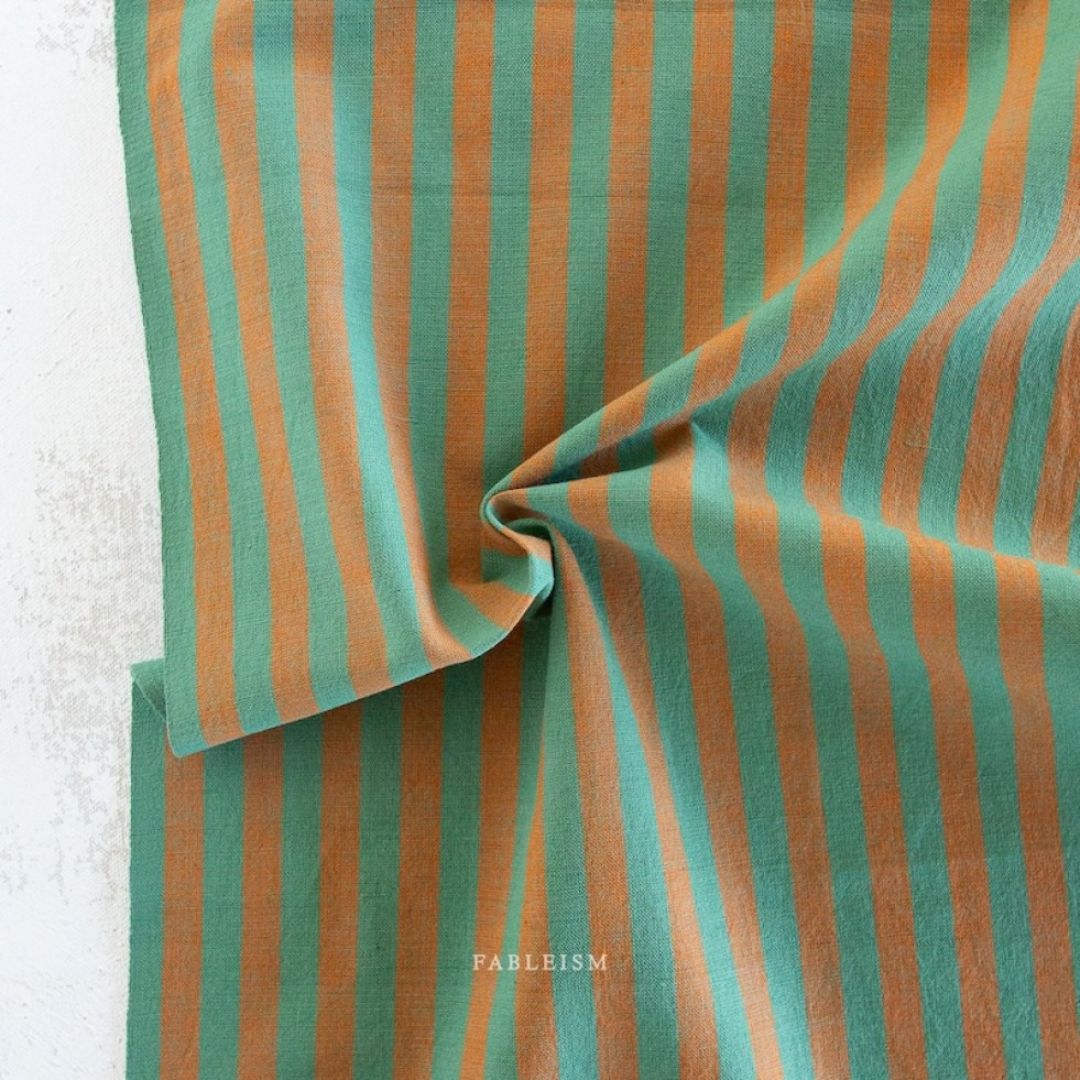 Fableism Sun Stripes Yarn Dyed Woven Cotton Fabric Palm