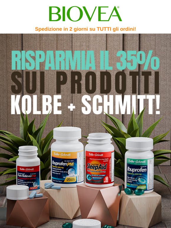 ⏳ Solo per due giorni: risparmia il 35% sui prodotti Kolbe & Schmitt