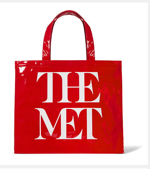 Met Logo Vinyl Tote