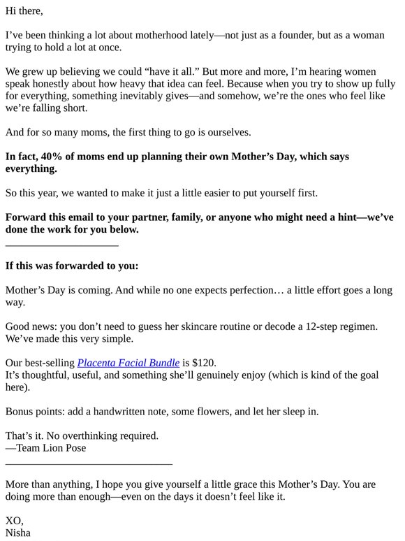 Forward this for an easier Mother’s Day