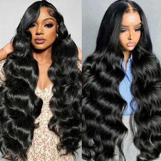 30 40 Inch Long 13x6 HD Lace Front Wig 200% Density Body Wave Pre Plucked Pre Cut Lace Frontal Human Hair Wigs for Women
