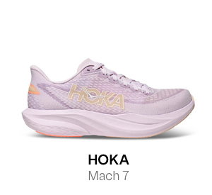 HOKA Women's Mach 7 Sneakers in Lilac/Orange