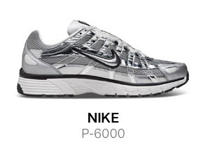 Nike Men's P-6000 Sneakers in Metallic Silver/Black/White