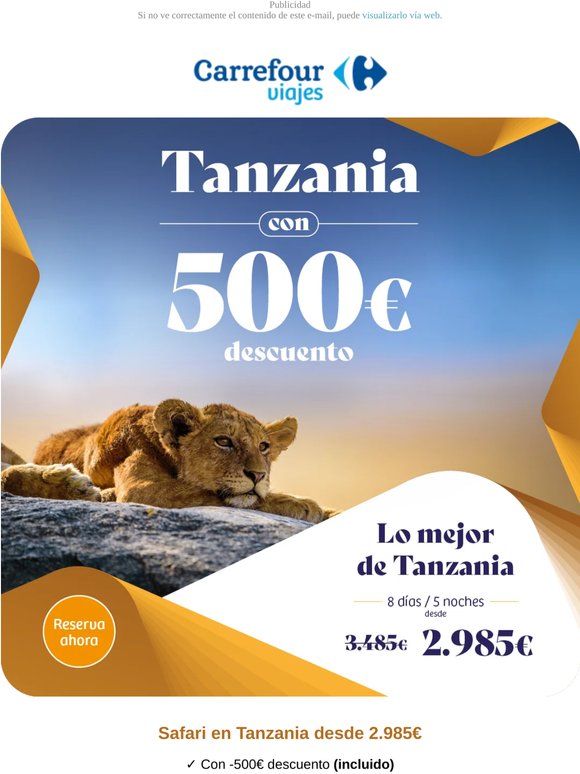 500€ descuento: Tanzania🐯