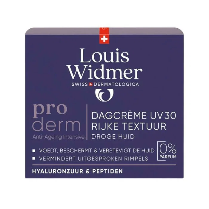 Image of Louis Widmer Proderm Dagcrème Uv 30 Rijke Textuur Zonder Parfum - 50ml