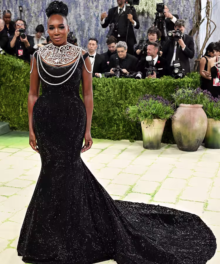 Venus Williams op de rode loper van het Met