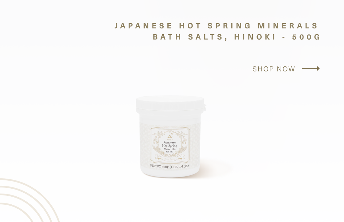 Japanese Hot Spring Minerals Bath Salts, Hinoki - 500g