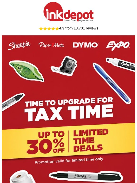 Tax Time Deals Are Here - Save Up to 30% on Office Essentials 😲💥