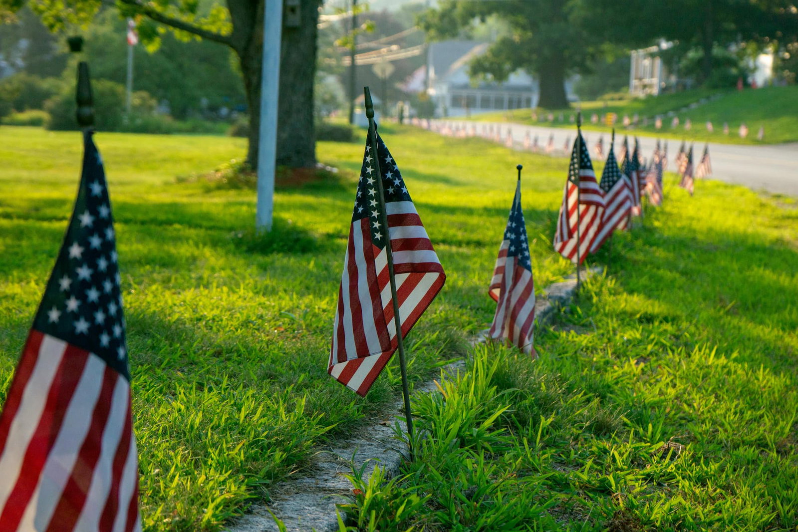 US Cemetery Flags