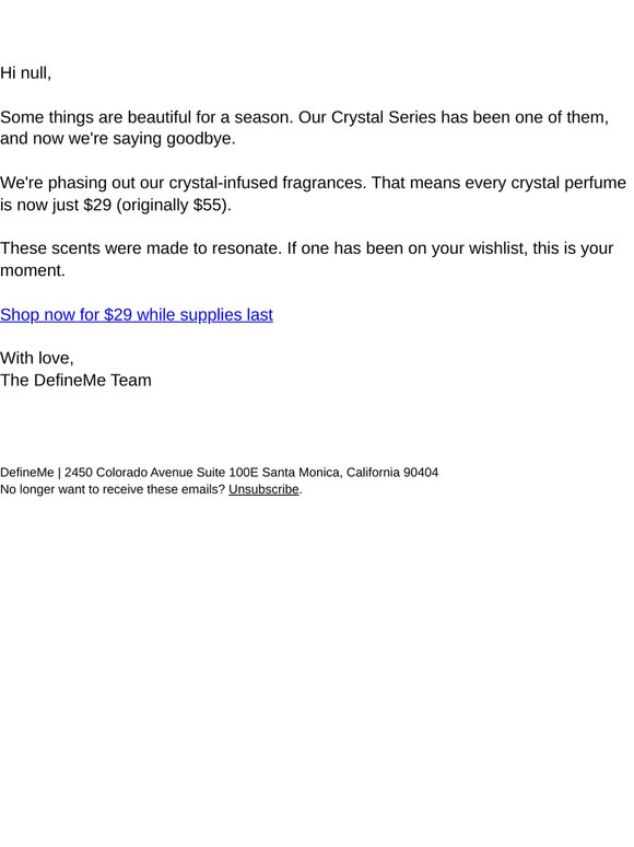 A farewell to our Crystal Series 💫