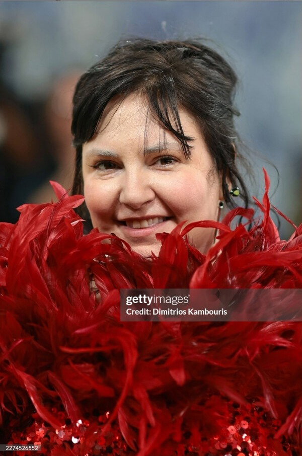 Lena Dunham in custom earrings & ring styled by Michael Handler