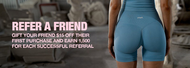 Refer a friend. Gift your friend $15 off their first purchase and earn 1,500 points for each successful referral.