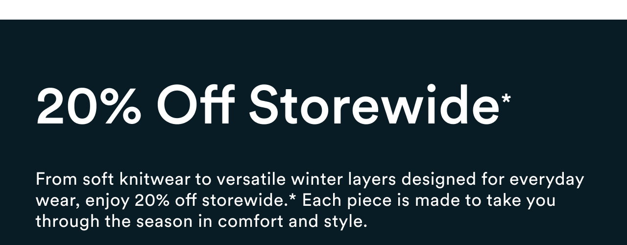 20% Off Storewide