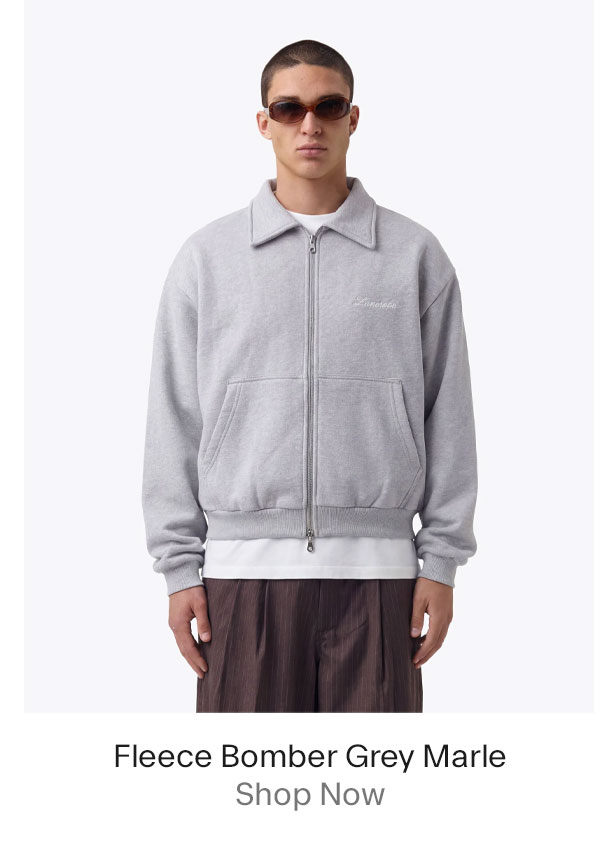 Fleece Bomber Grey Marle