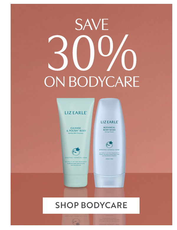 save  30% on bodycare