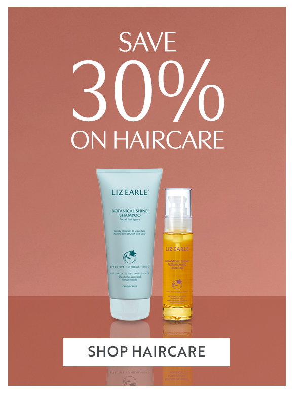 save  30% on haircare