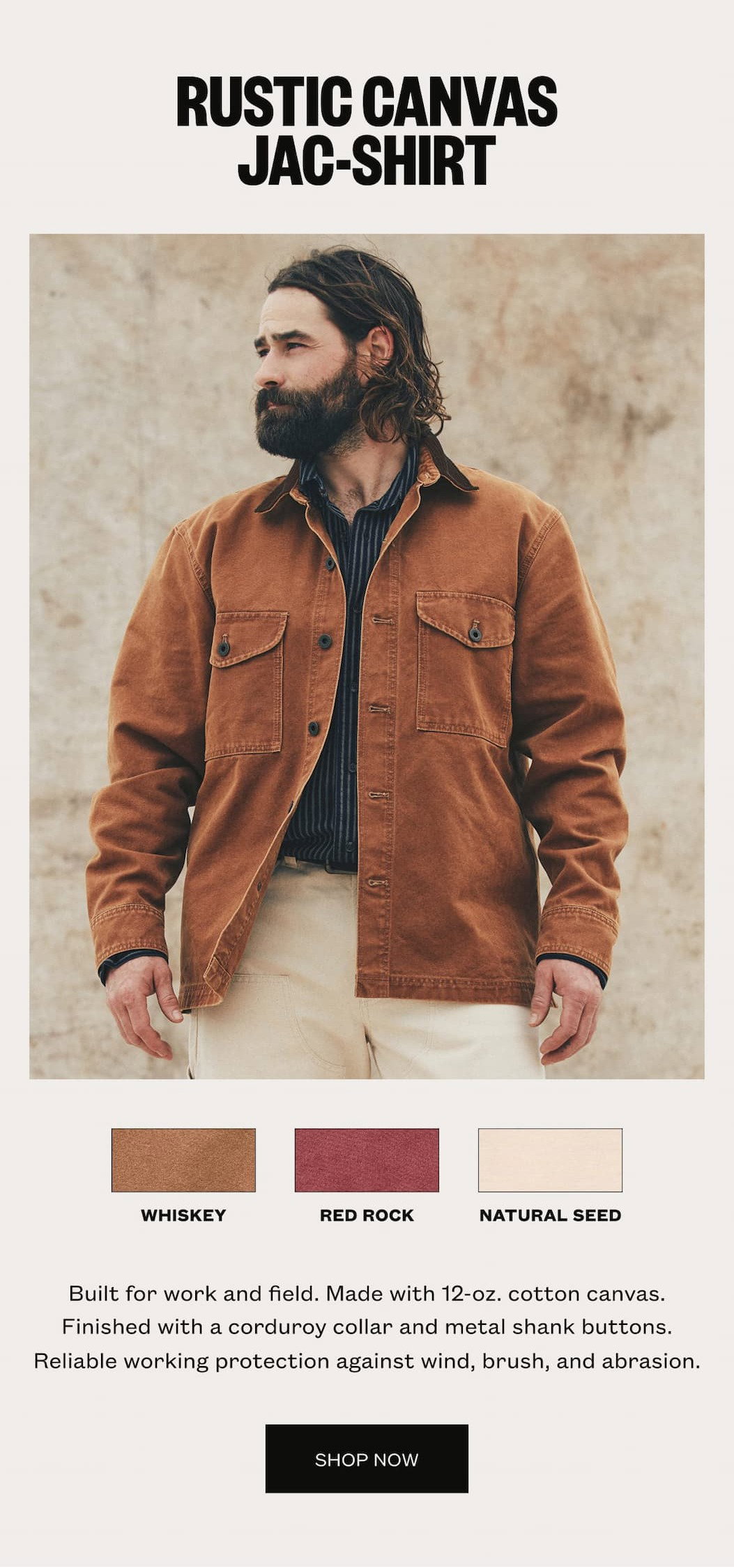 Rustic Canvas Jac-Shirt