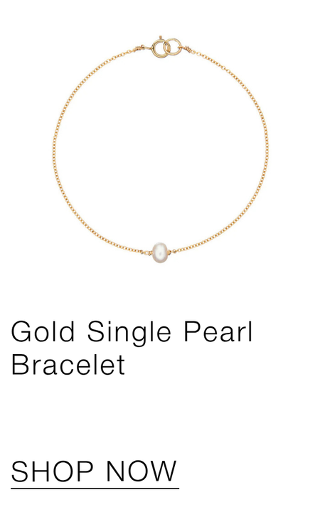 Gold Single Pearl Bracelet