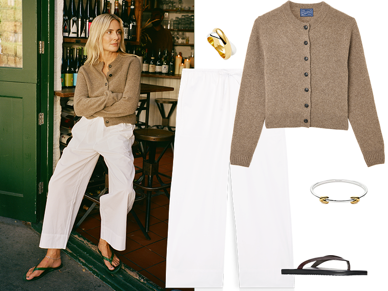 Sifnos Trousers: Fine Poplin, White