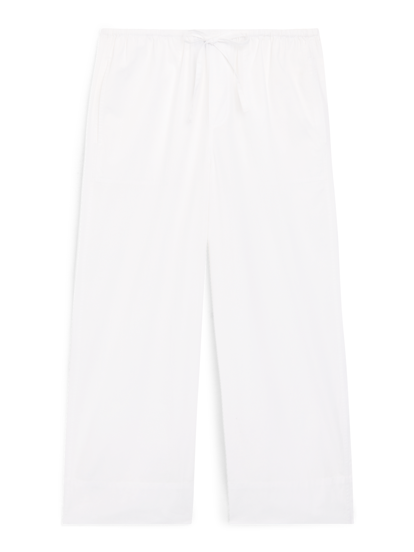 Sifnos Trousers: Fine Poplin, White