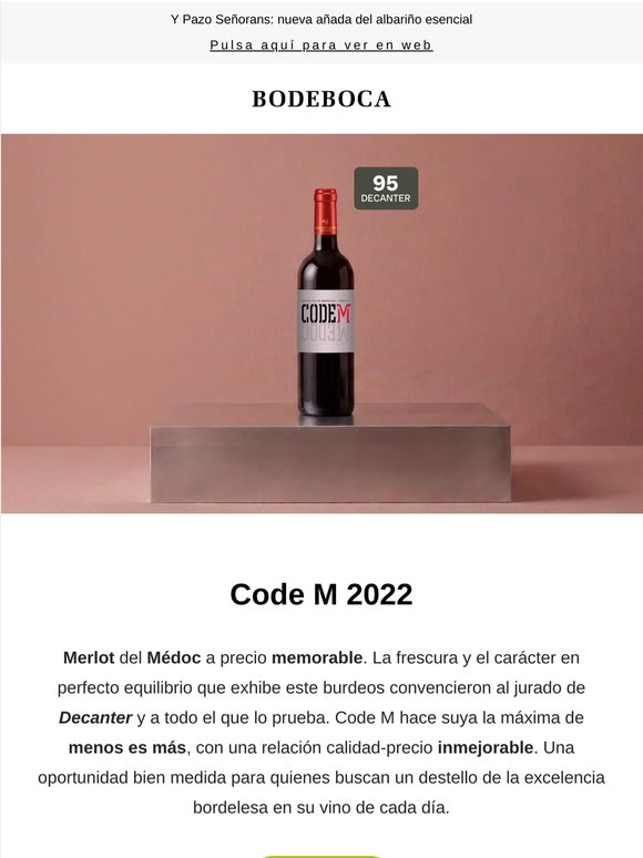 95 Decanter por 8,90€: milagro en Burdeos con Code M