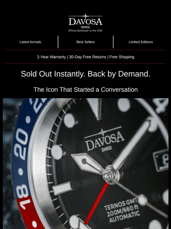 Hi,  Why the Ternos GMT sold out in record time 🥇