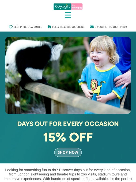 Make memories with a great day out