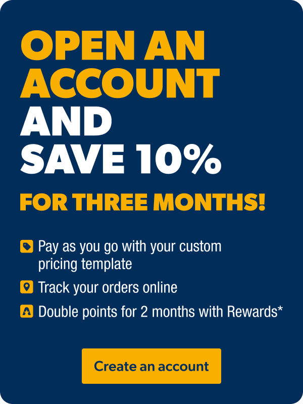Open an account and save 10% for three months*