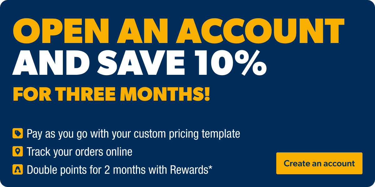 Open an account and save 10% for three months*
