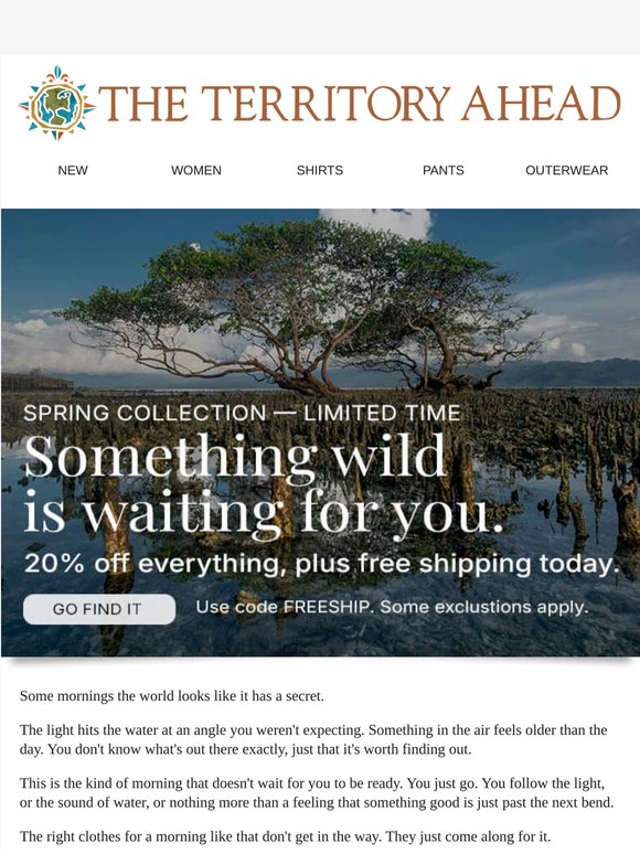 20% off + free shipping — Something Wild is Waiting