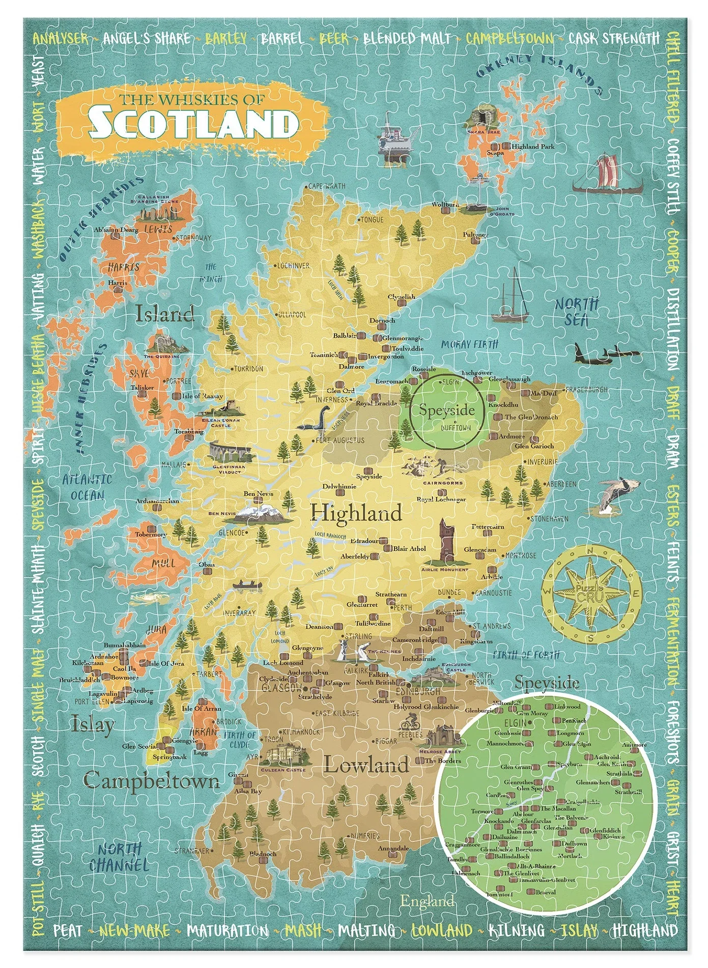 Image of Whiskies of Scotland 500 Piece Puzzle