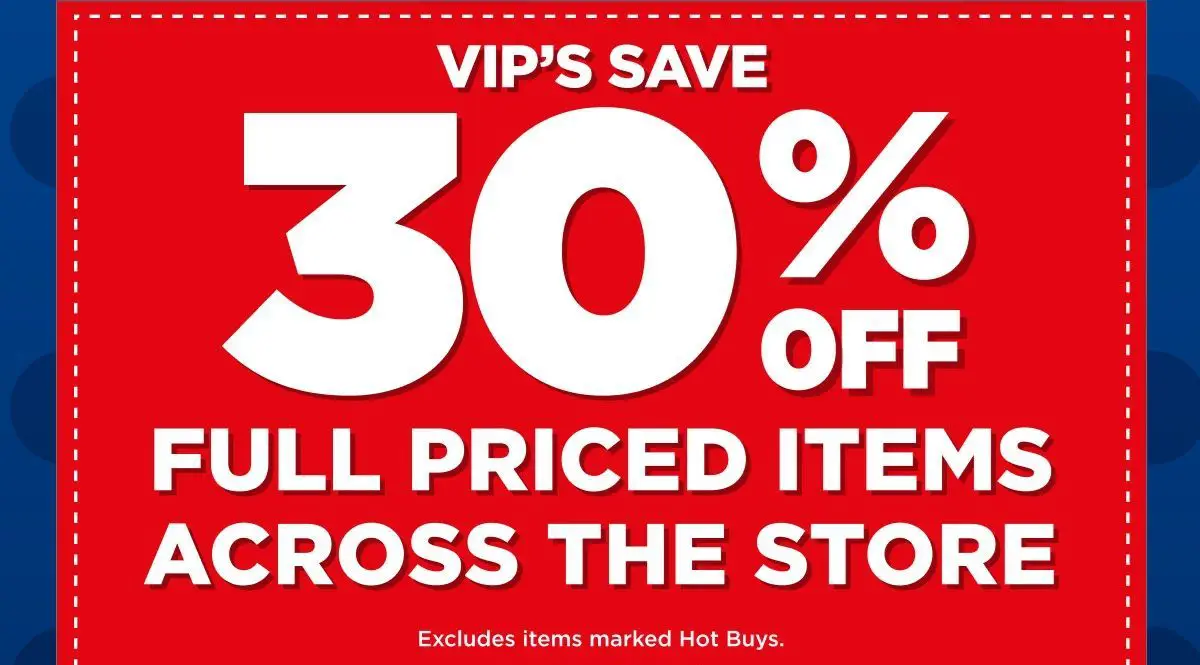30%off Full Priced Items Across The Store