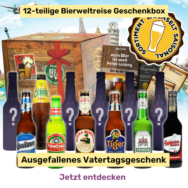 Geschenkbox Bier Weltreise 12-teilig