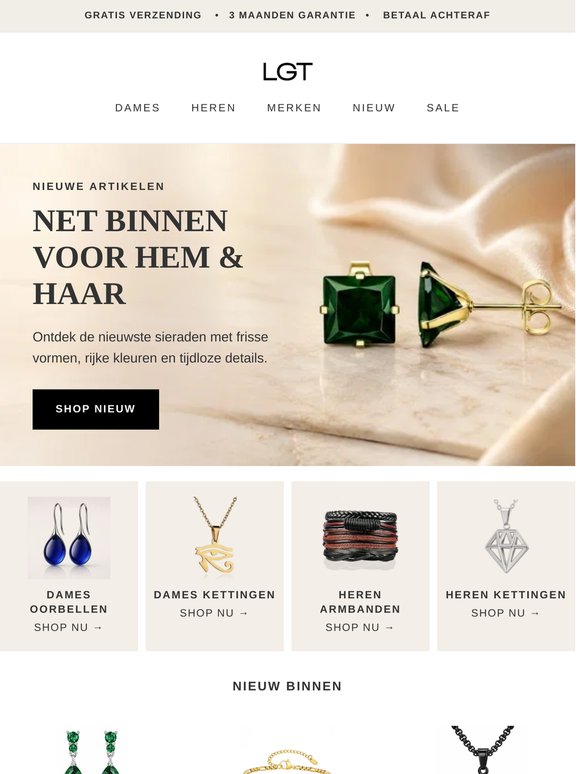 Nieuwe sieraden zijn binnen