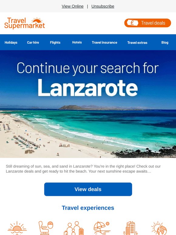 New Lanzarote deals: Continue your search 🏖