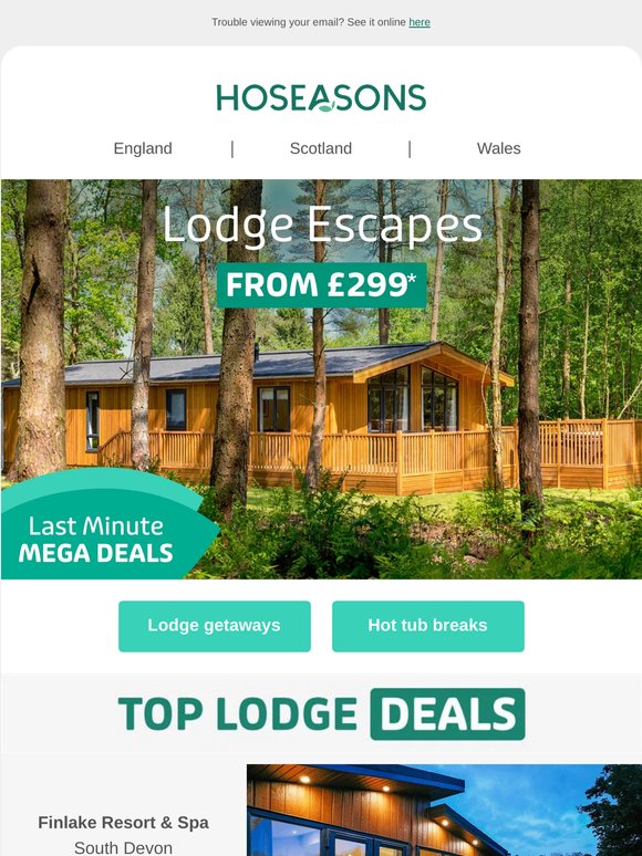 Lodge escapes from just £299*🍃