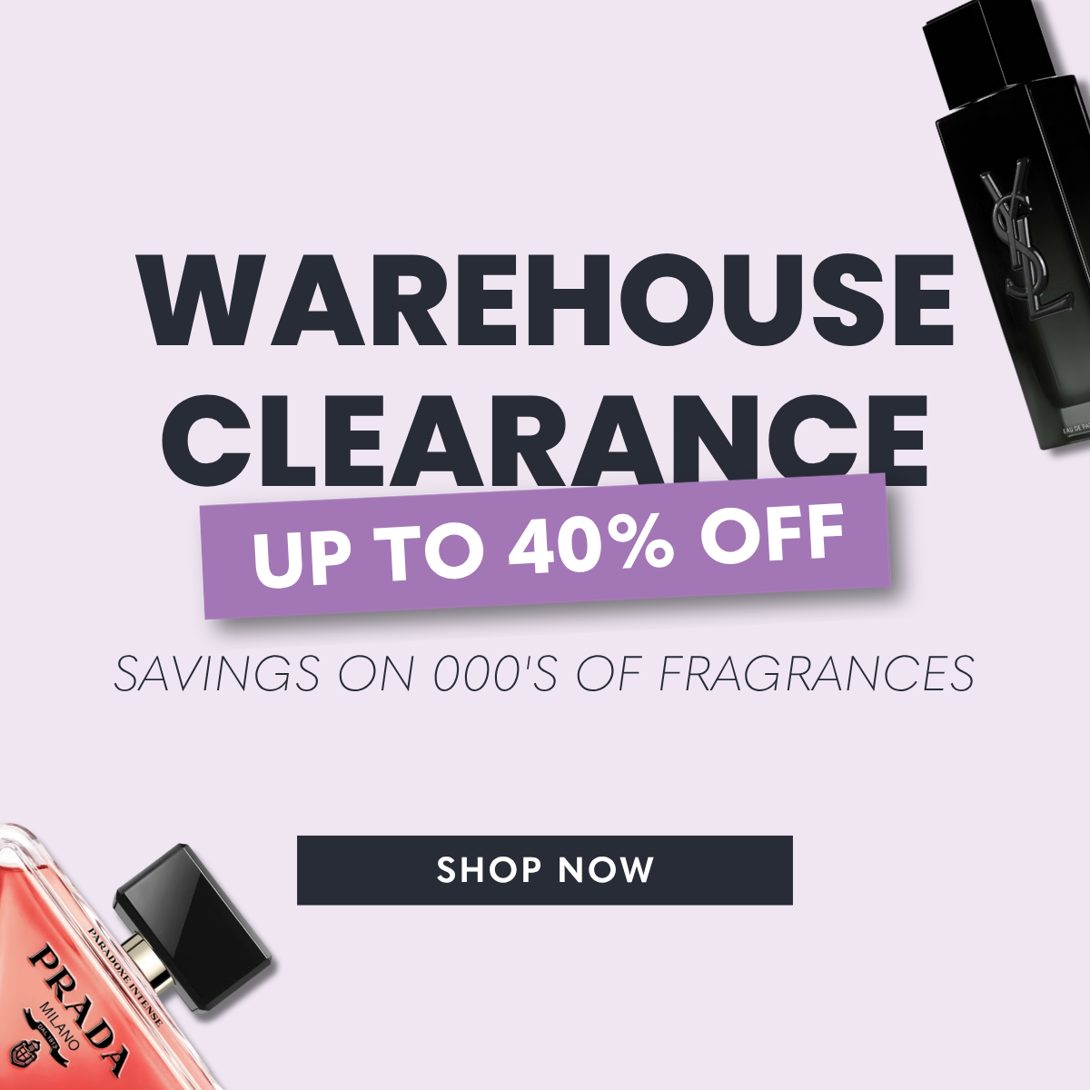 Warehouse Clearance: Up to 40% Off