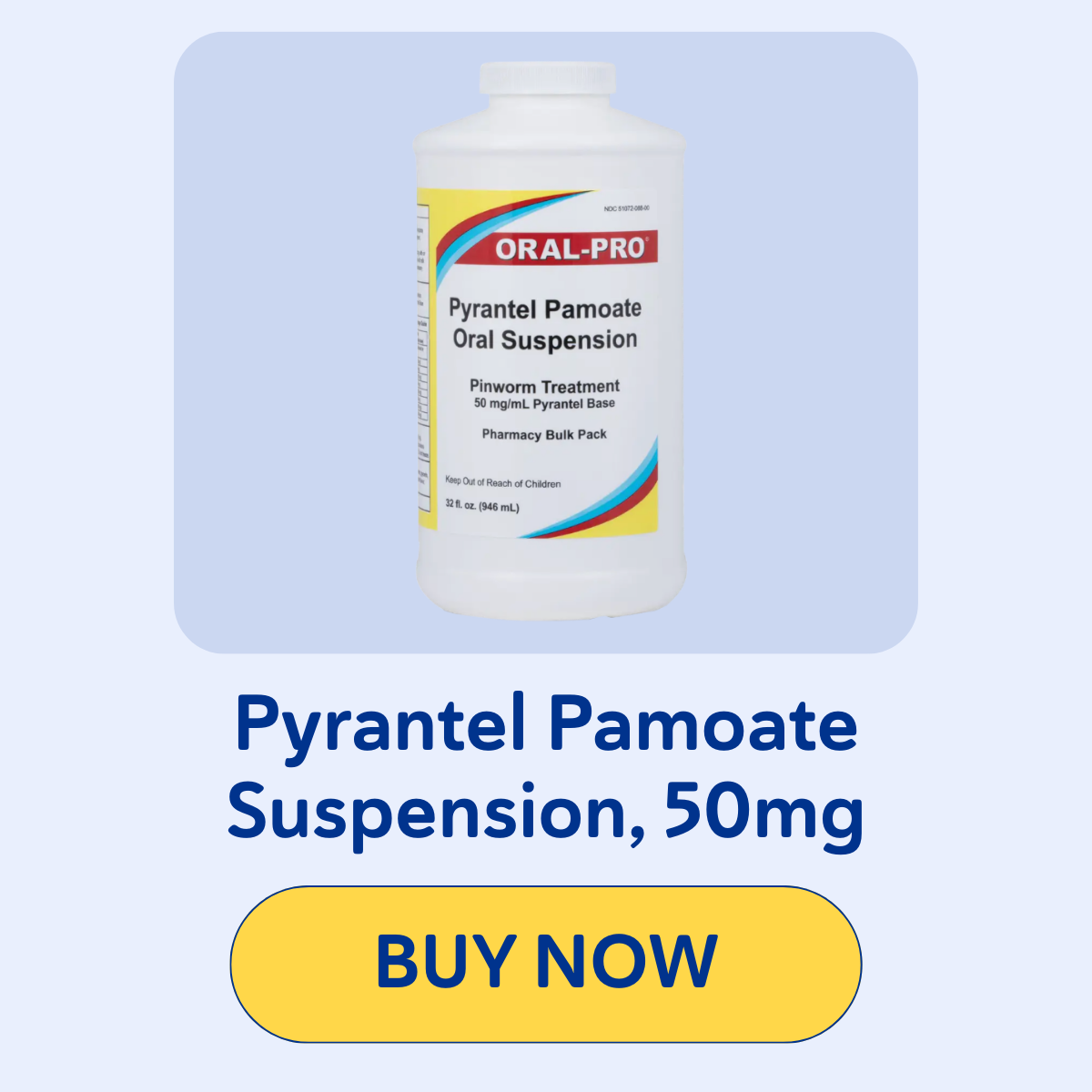 Pyrantel Pamoate Suspension, 50mg