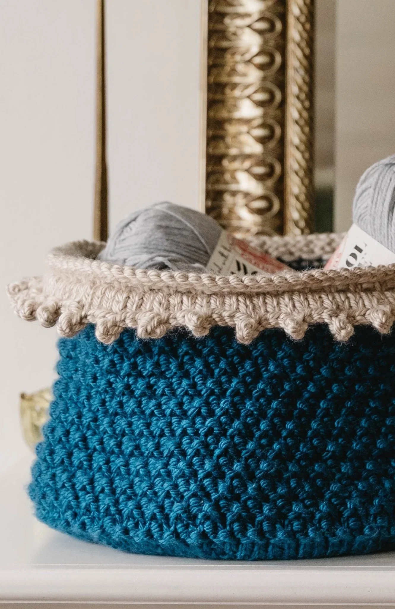 Image of Knit Kit - Ruffle Basket