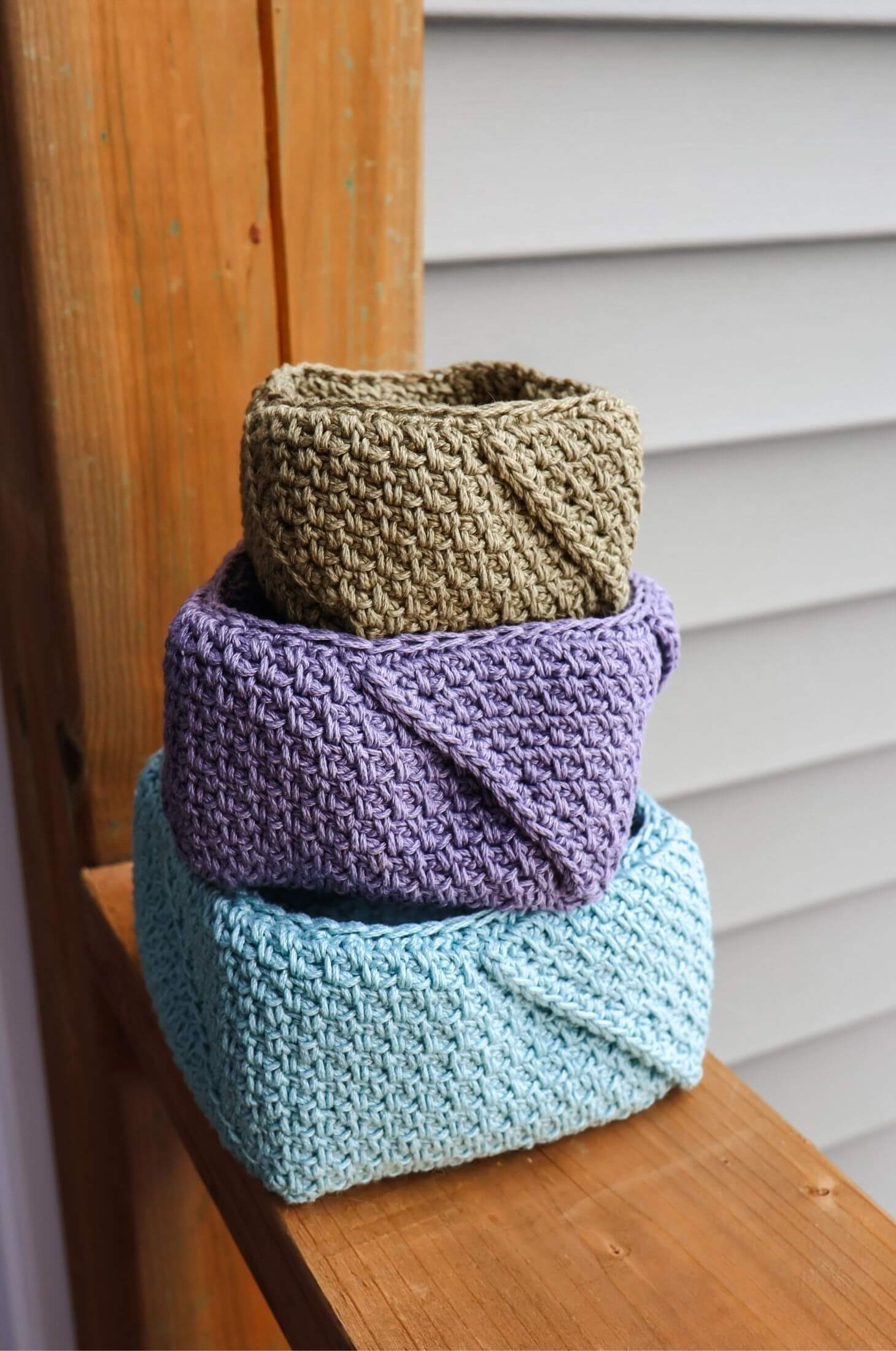Image of Crochet Kit - Triad Nesting Baskets