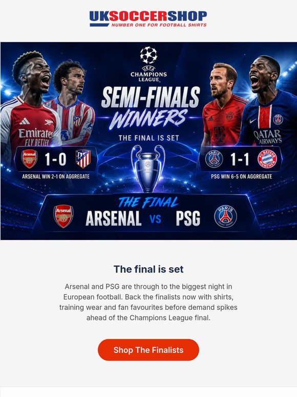 Arsenal and PSG are heading to the final 🔥