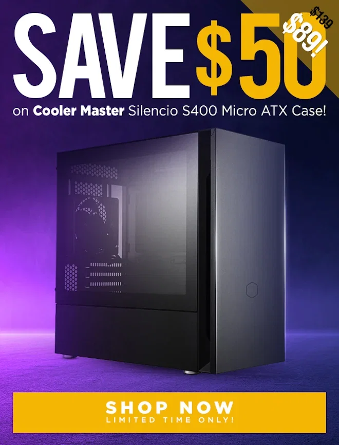 SAVE Cooler Master Silencio S400 Black Micro ATX Case