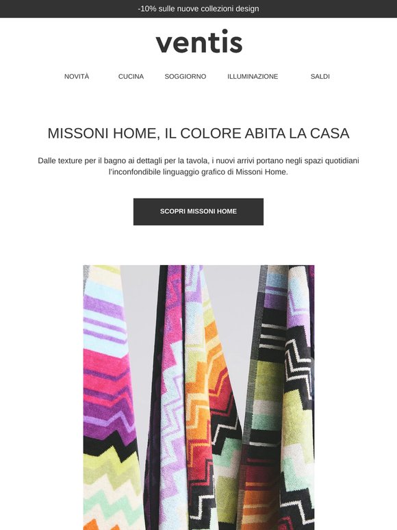 Missoni Home, nuovi arrivi