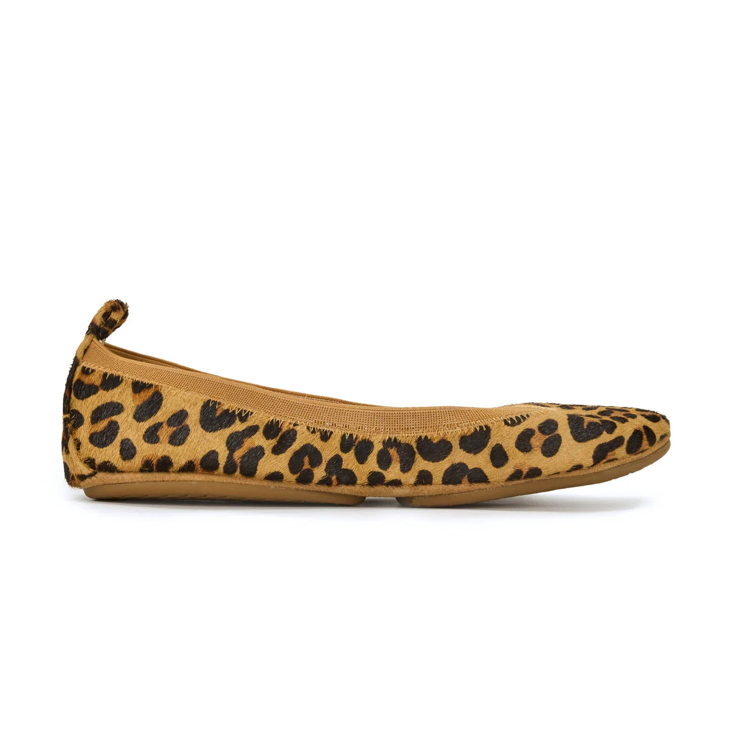 Image of Samara Foldable Ballet Flat in Leopard Calf Hair