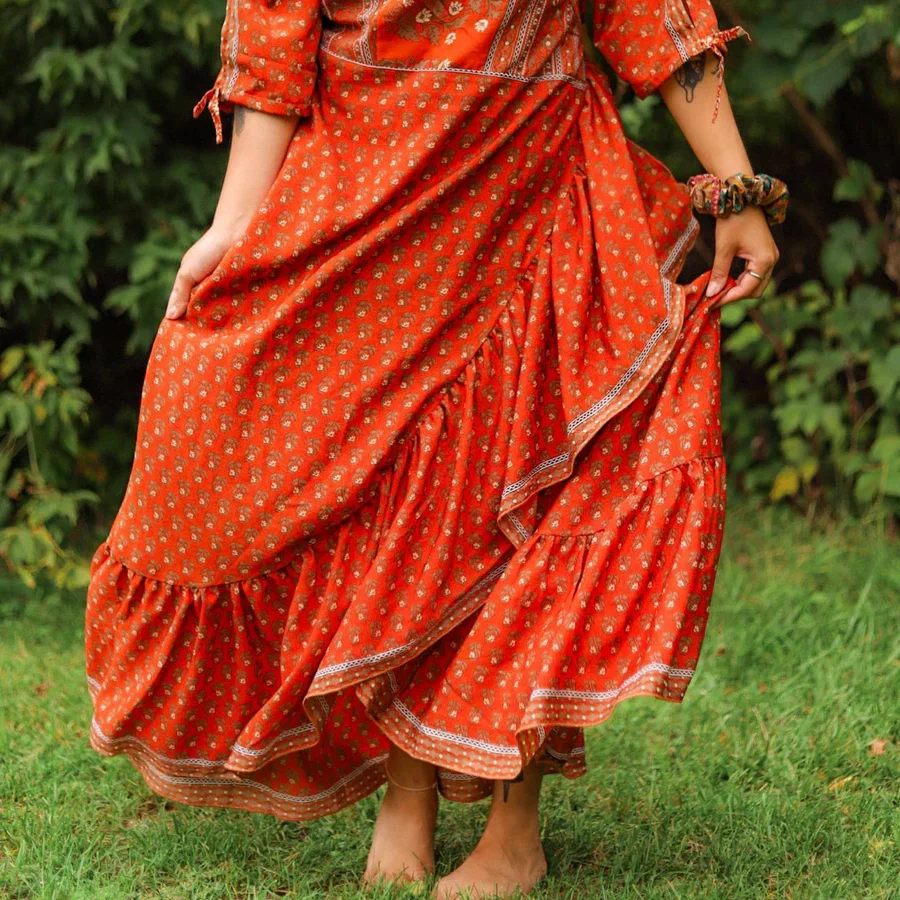 Zaria Wrap Dress detail