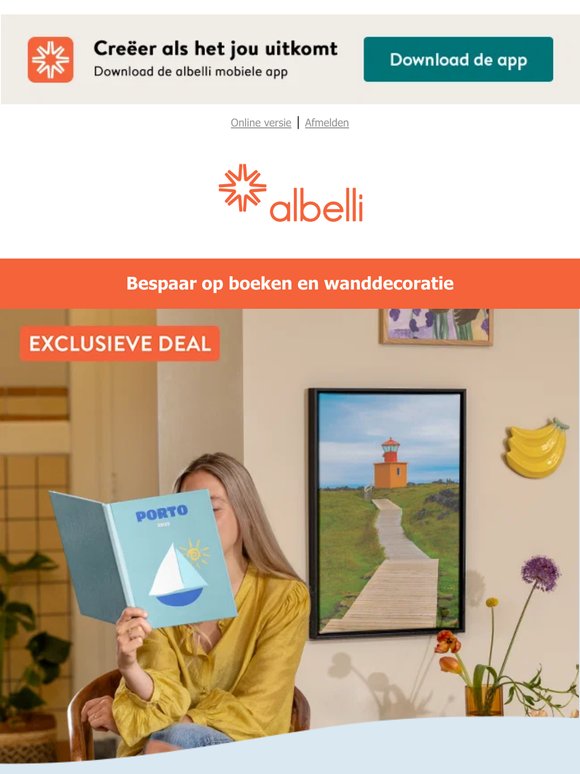 30% korting op boeken en wanddecoratie vanaf € 40