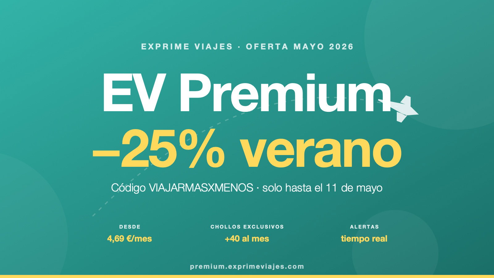 El verano es el peor momento para volar. Y el mejor para entrar a Exprime Viajes Premium.