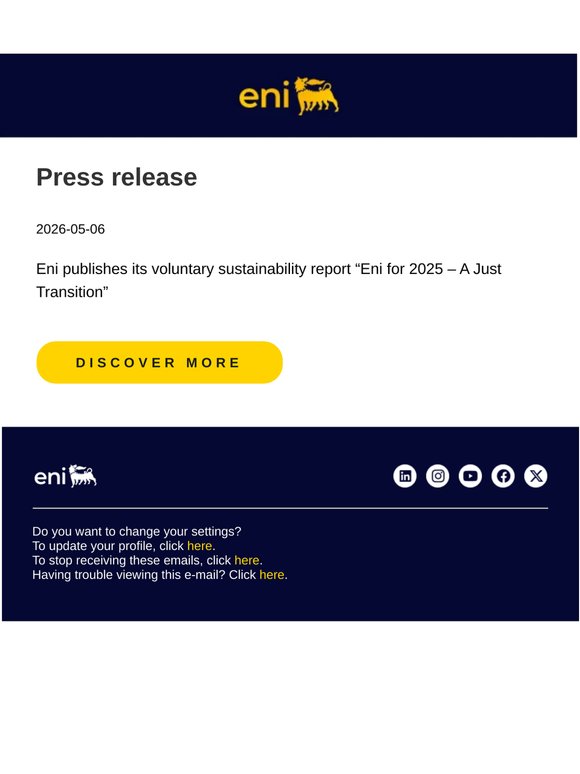 eni.com | Mail alert press release