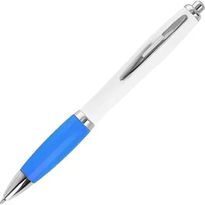 Böttcher-AG Kugelschreiber Premium, mit Metallclip, farbig sortiert, Schreibfarbe blau, rutschfeste Griffzone